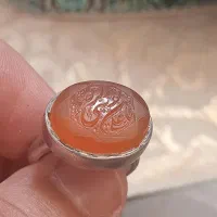 ۲عدد انگشترعتیقه،عقیق یمنی خطی وانگشترگردون