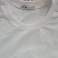 ۲ عدد تیشرت مشکی وسفید XLبرندZARA