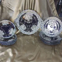 سرویس چینی آنتیک سورمه‌ای|کلکسیون اشیاء عتیقه|ارومیه, |دیوار