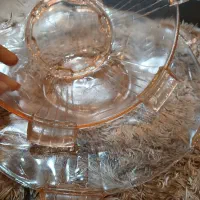 کریستال اصل چک صورتی رنگ|ظروف سرو و پذیرایی|ری, منصوریه منگل|دیوار