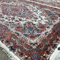 جفت۶مترنقشه خطیبی(گلدانی)کف حاشیه ،ترنج ابریشم۴۰رج|فرش|تبریز, |دیوار