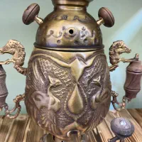 سماور تمام نقش بسیار زیبا(انتیک مدانلو)|کلکسیون اشیاء عتیقه|ساری, |دیوار