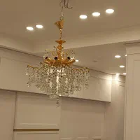 لوستر ۸ شاخه آب طلا|لوستر و چراغ آویز|بابل, |دیوار