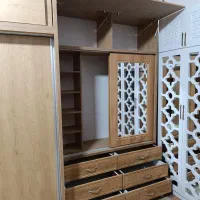 کمد چهار تکه MDF منبت دار|جاکفشی، کمد، دراور|کرمان, |دیوار