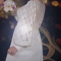 پیراهن زنانه مجلسی سفید عروس پسند