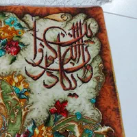 تابلو فرش آیه وان یکاد و گل تابلوفرش دستباف|تابلو فرش|مشهد, کوشش|دیوار