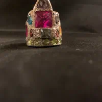 انگشتر جواهر نقره کلکسیونی