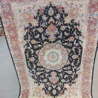 فرش دستباف بساک ۱ در ۱/۵ تبریز چله ابریشم ۵۰ رج|فرش|مشکین‌دشت, |دیوار