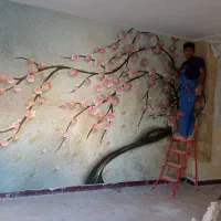 نصب و اجرای انواع کاغذ دیواری کفپوشو...|خدمات پیشه و مهارت|پردیس, فاز ۲|دیوار