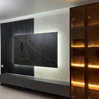 نصب نصاب لمینت قرنیز تی‌وی‌وال کابینت کمددیواری