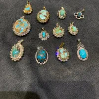 مدال نقره جواهری بافیروزه نیشابور