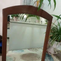 آینه چوب گردو. گل بزرگ یک متر ونیمقد