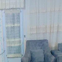 پرده توری باکتیبه سفید