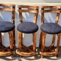 صندلی بلند تکیه گاه دوتایی اپنی صندلی جزیره اوپن|صندلی و نیمکت|قدس, شهرک فرزان|دیوار