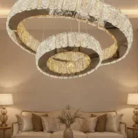 لوستر مدرن سقفی‌کریستالی دایره‌ایBC light