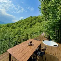 اجاره شبانه کلبه سویسی استخر جکوزی جنگلی|اجارهٔ کوتاه‌مدت ویلا و باغ|سلمان‌شهر, |دیوار