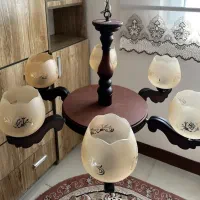 ست لوستر چوبی
