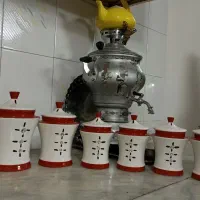 پا سماوری و گلدان در حد نو