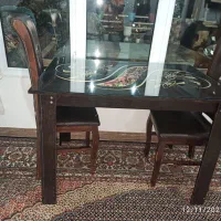 میزناهارخوری سه عددصندلی ویک عددساعت ایستاده سالم|میز و صندلی غذاخوری|فردیس, سرحد آباد|دیوار