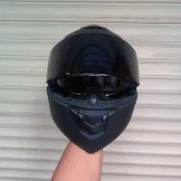 کلاه کاسکت فک متحرک مشکی مات|قطعات یدکی و لوازم جانبی|رشت, دروازه لاکان|دیوار