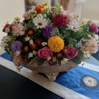 گل و گلدان رومیزی