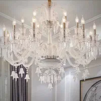 لوستر باکارات ۱۲ شعله کریستالی|لوستر و چراغ آویز|اندیشه, اندیشه فاز ۳|دیوار