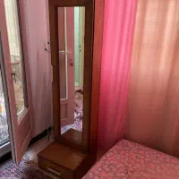 تخت خواب چوبی دو نفره همراه با آینه قدی باکس دار|تخت و سرویس خواب|تهران, دروازه شمیران|دیوار