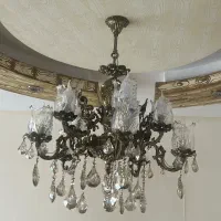 لوستر برنجی|لوستر و چراغ آویز|رشت, گلسار|دیوار