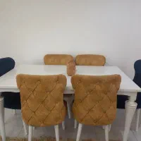 مبل ده نفره نهار خوری۶نفره همراه با میزوعسلی|مبلمان خانگی و میز عسلی|محلات, |دیوار