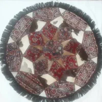 فرش چهل تکه دستباف زمینه پوست گاومیش