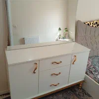 تخت دو نفره ام دی اف همراه تشک سالم