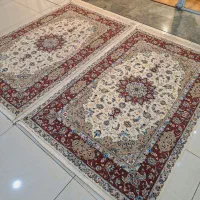 جفت قالیچه دستباف ‌کرک و ابریشم کاشان|فرش|تهران, اکباتان|دیوار