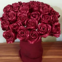 گل های روبانی زیبا|گل مصنوعی|قم, چهل درخت|دیوار