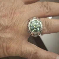 انگشتر نقره مردانه آمیتیست و موزانایت(الماس روسی)|جواهرات|کرج, ساماندهی|دیوار