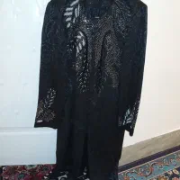 مانتو مجلسی مشکی درحد نو  و تمیز وسالم سایز 2