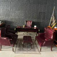 مبلمان اداری مشکی فرم طلایی  ۵|دفتر کار|گرمسار, |دیوار