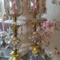 دوسه مدل شمعدان کریستال و لاله|لوستر و چراغ آویز|مشهد, اقبال|دیوار