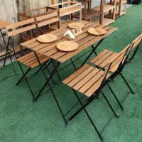 صندلی و میز چوب و فلز مناسب کافی شاپ،تراس،بالکن