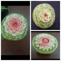 حکاکی و میوه ارایی شب یلدا