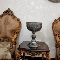 سنگاب مسی کامل قلمزنی گل و مرغ ایلیاتی|صنایع دستی و سایر لوازم تزئینی|اصفهان, باغ فدک|دیوار