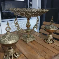 یک عدد میوه خوری و دو عدد قندان(برنز)|ظروف سرو و پذیرایی|ماهدشت, |دیوار