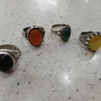 4عدد انگشتر نقره