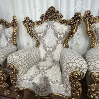 مبل سلطنتی ۹ نفره چوب|مبلمان خانگی و میز عسلی|اهر, |دیوار