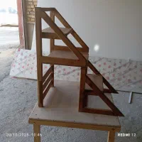 صندلی چوبی سه کاره نردبان شو روسی|صندلی و نیمکت|نورآباد, |دیوار