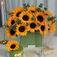 گل آفتابگردان،دسته گل آفتابگردان،باکس گل،سبدگل
