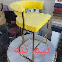 صندلی اوپنی چوبی فلزی استیل طلایی کد۴۴|صندلی و نیمکت|همدان, |دیوار