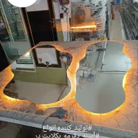 آیینه بک لایت و دفرمه|آینه|کیش, |دیوار