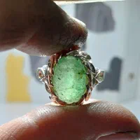 انگشتر نقره زمرد طبیعی|جواهرات|تهران, امام زاده حسن|دیوار