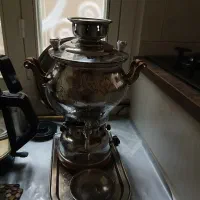 سماور گازی قلم کاری دلنشین.|سماور، چای‌ساز، قهوه‌ساز|تهران, وصفنارد|دیوار