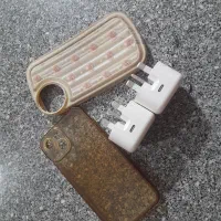 کله شارژر گوشی آیفون با کاور آیفون